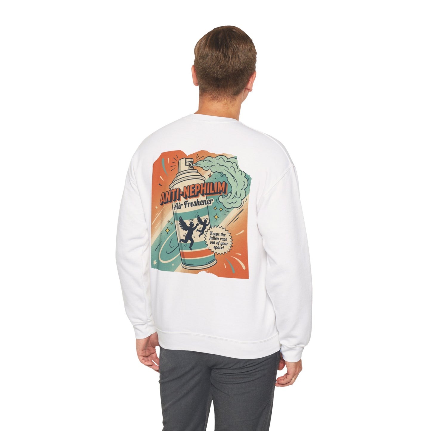 Retro anti nephilim air freshener sweatshirt (unisex), Kirk Ave. Apparel