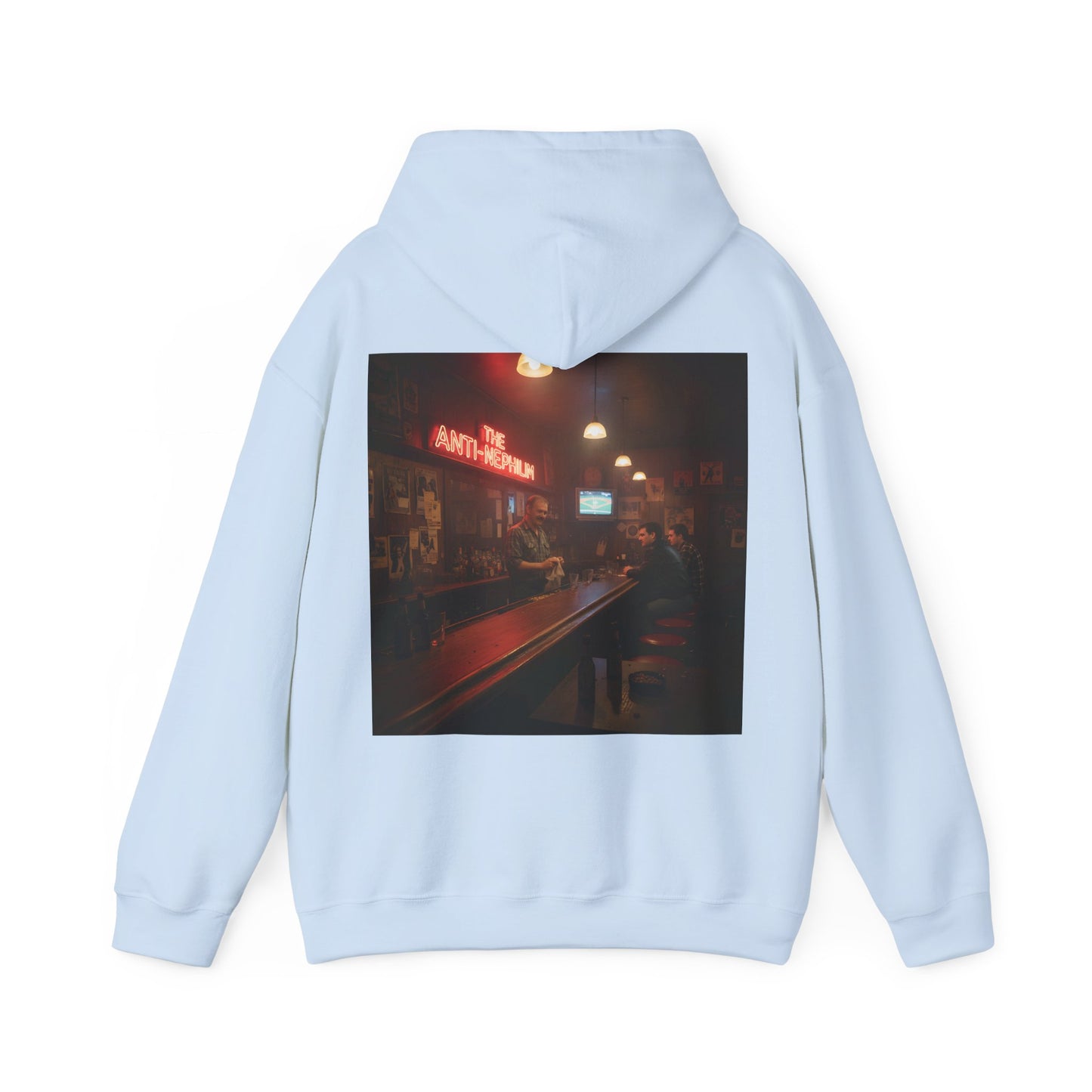 Retro neon dive bar anti nephilim hoodie (unisex), Kirk Ave. Apparel