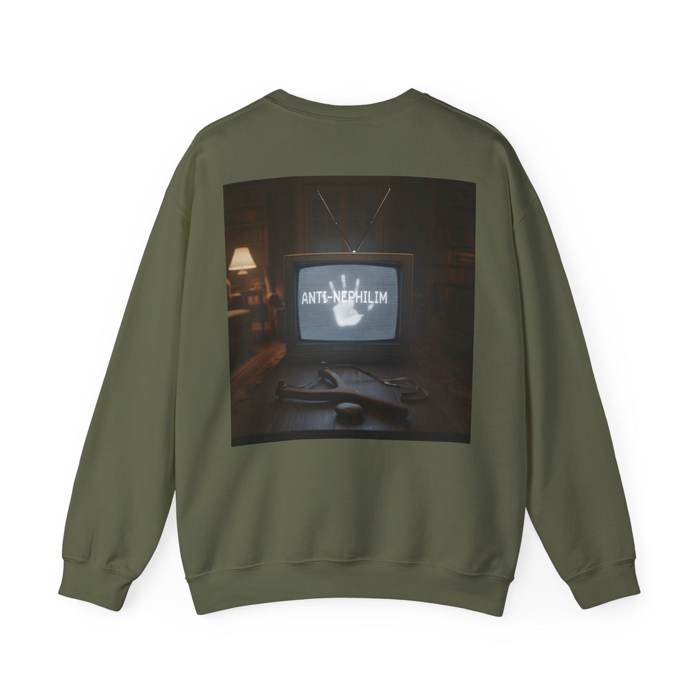 Retro TV anti nephilim sweatshirt (unisex), Kirk Ave. Apparel