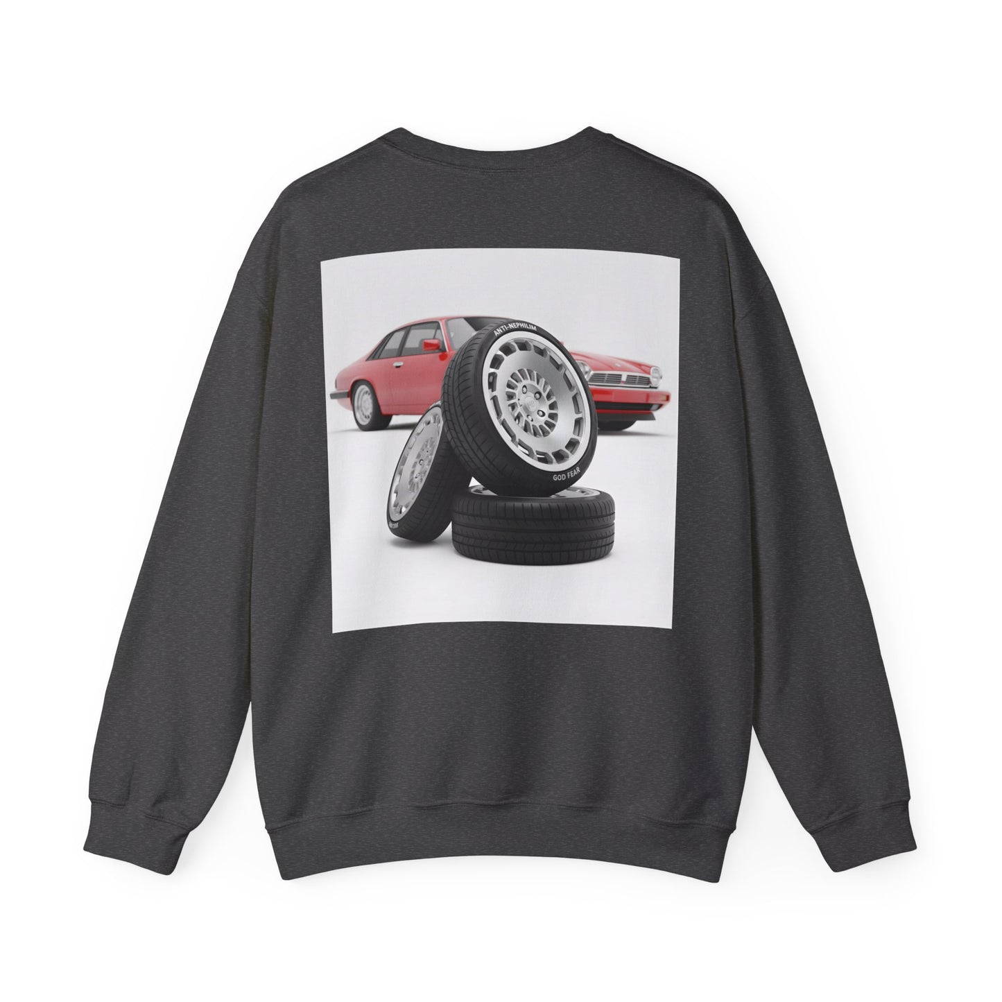 Retro sports car anti nephilim sweatshirt (unisex), Kirk Ave. Apparel