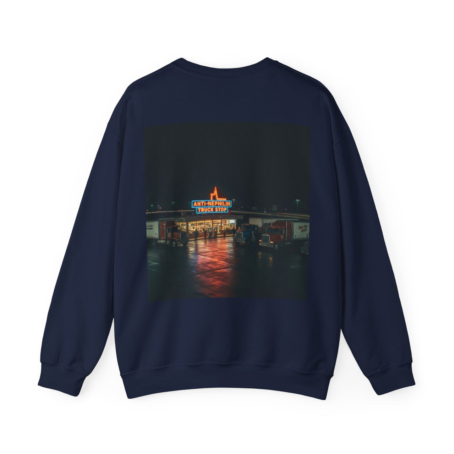 Retro truck stop anti nephilim sweatshirt (unisex), Kirk Ave. Apparel