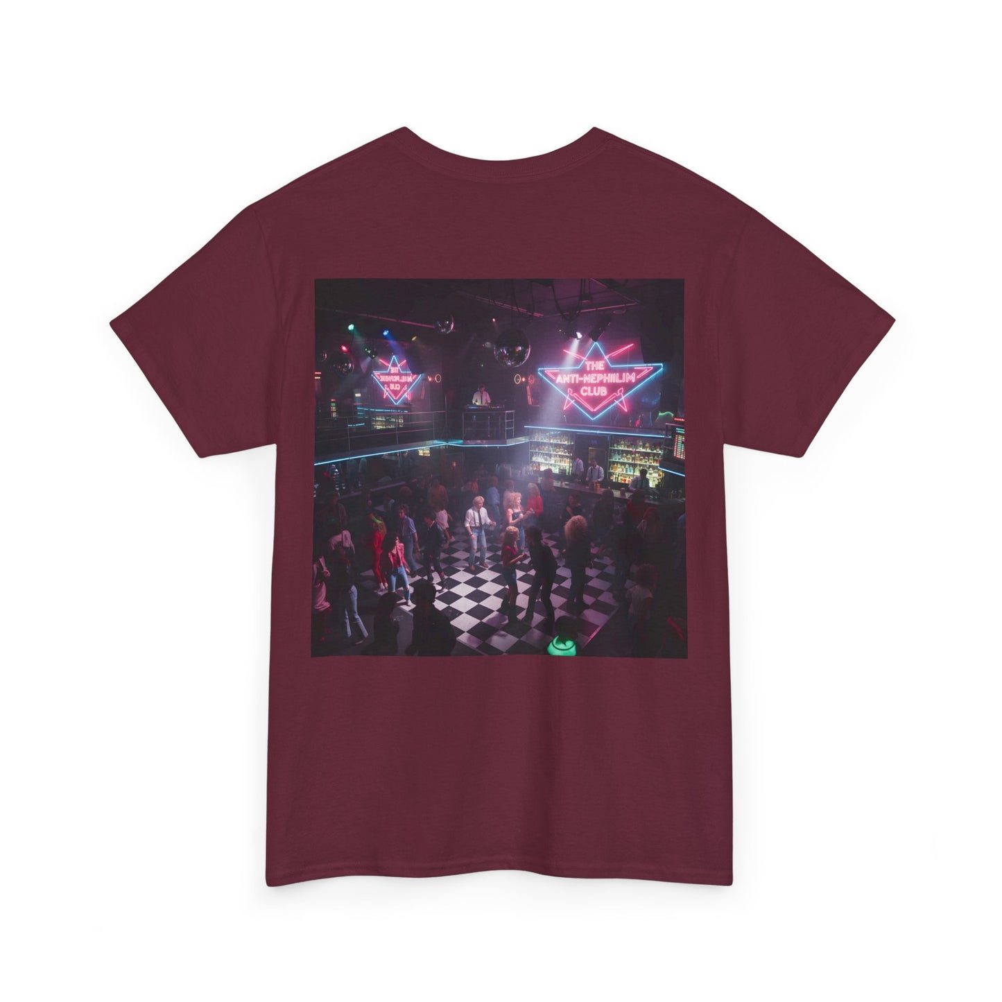 Neon 80s anti nephilim nightclub t shirt (unisex), Kirk Ave. Apparel