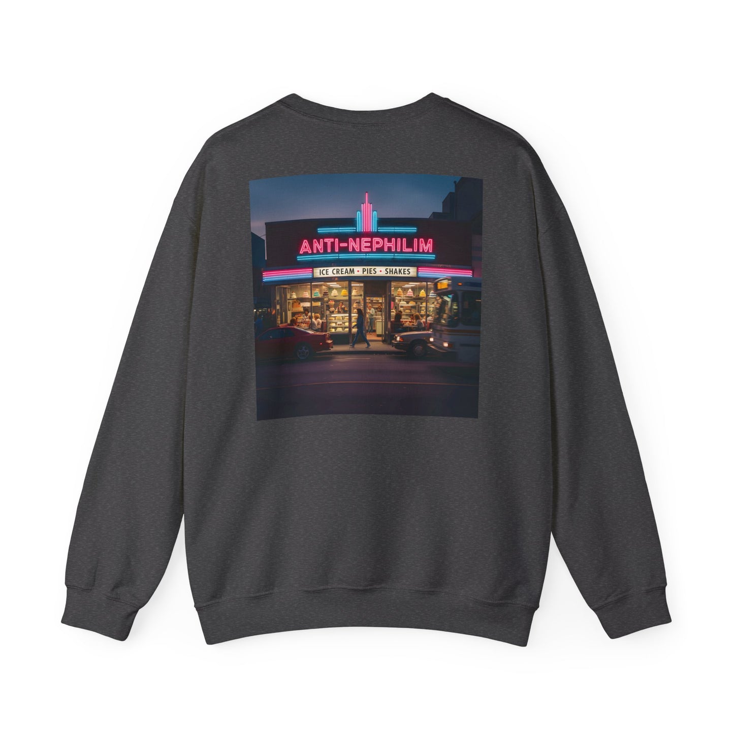 Retro dessert diner anti nephilim sweatshirt (unisex), Kirk Ave. Apparel