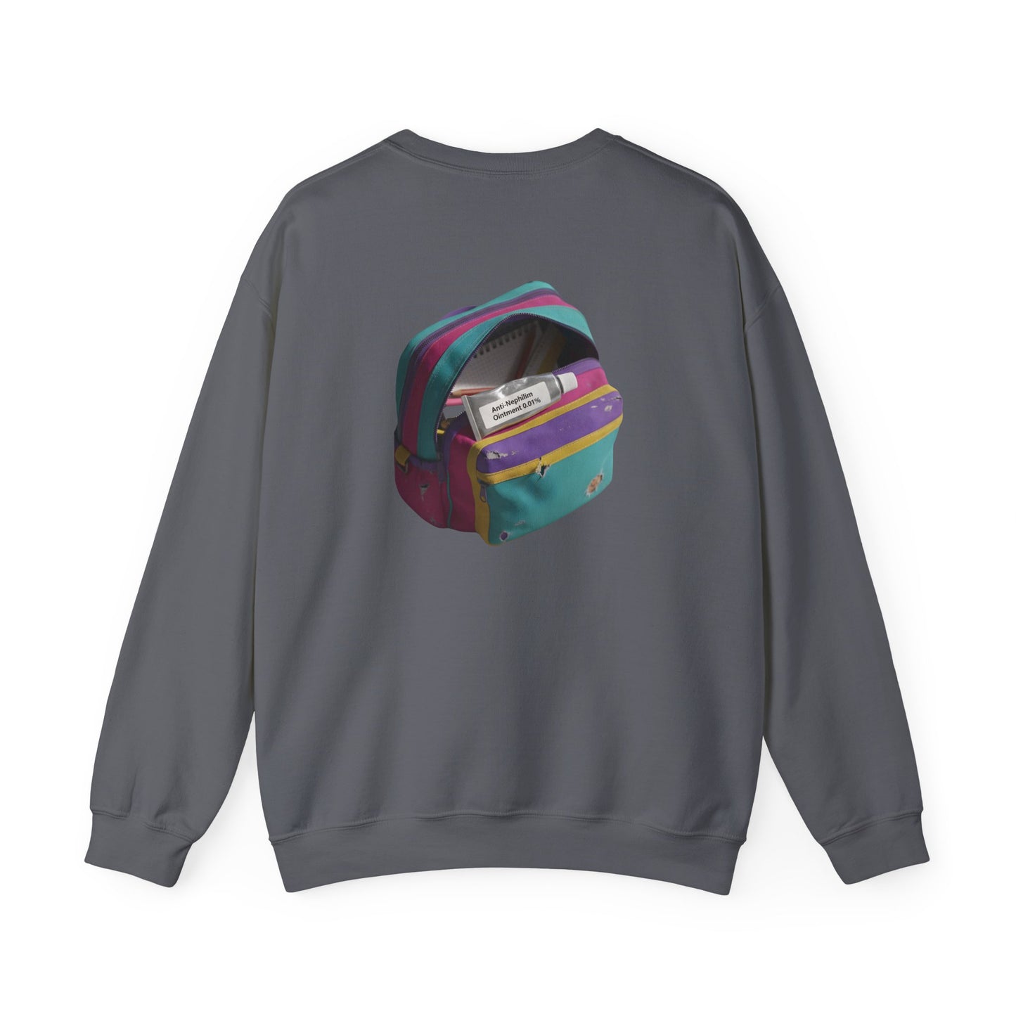 90s schoolbag anti nephilim sweatshirt (unisex), Kirk Ave. Apparel