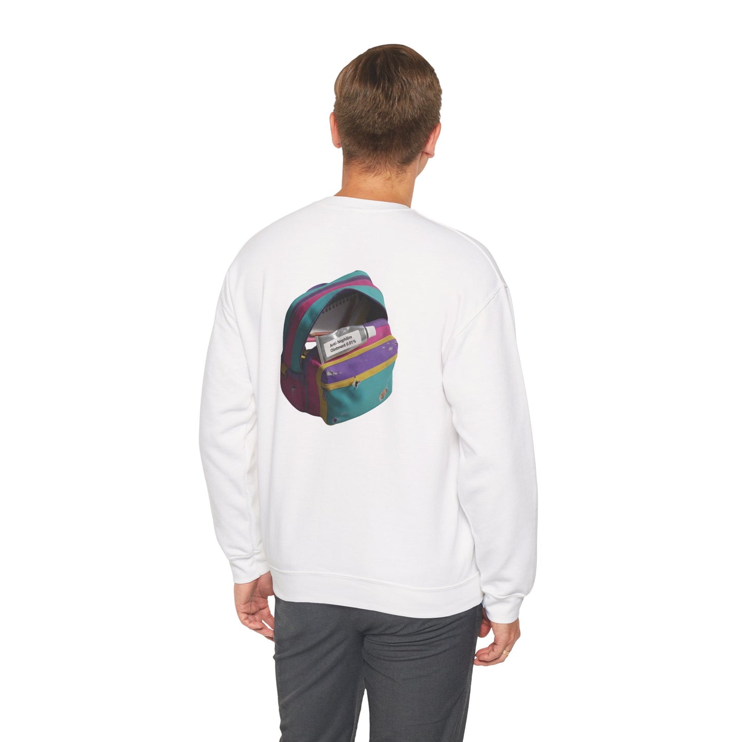 90s schoolbag anti nephilim sweatshirt (unisex), Kirk Ave. Apparel