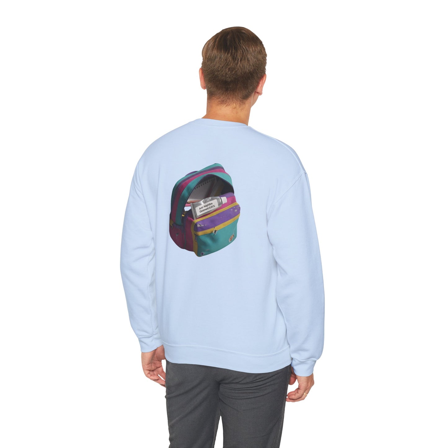 90s schoolbag anti nephilim sweatshirt (unisex), Kirk Ave. Apparel