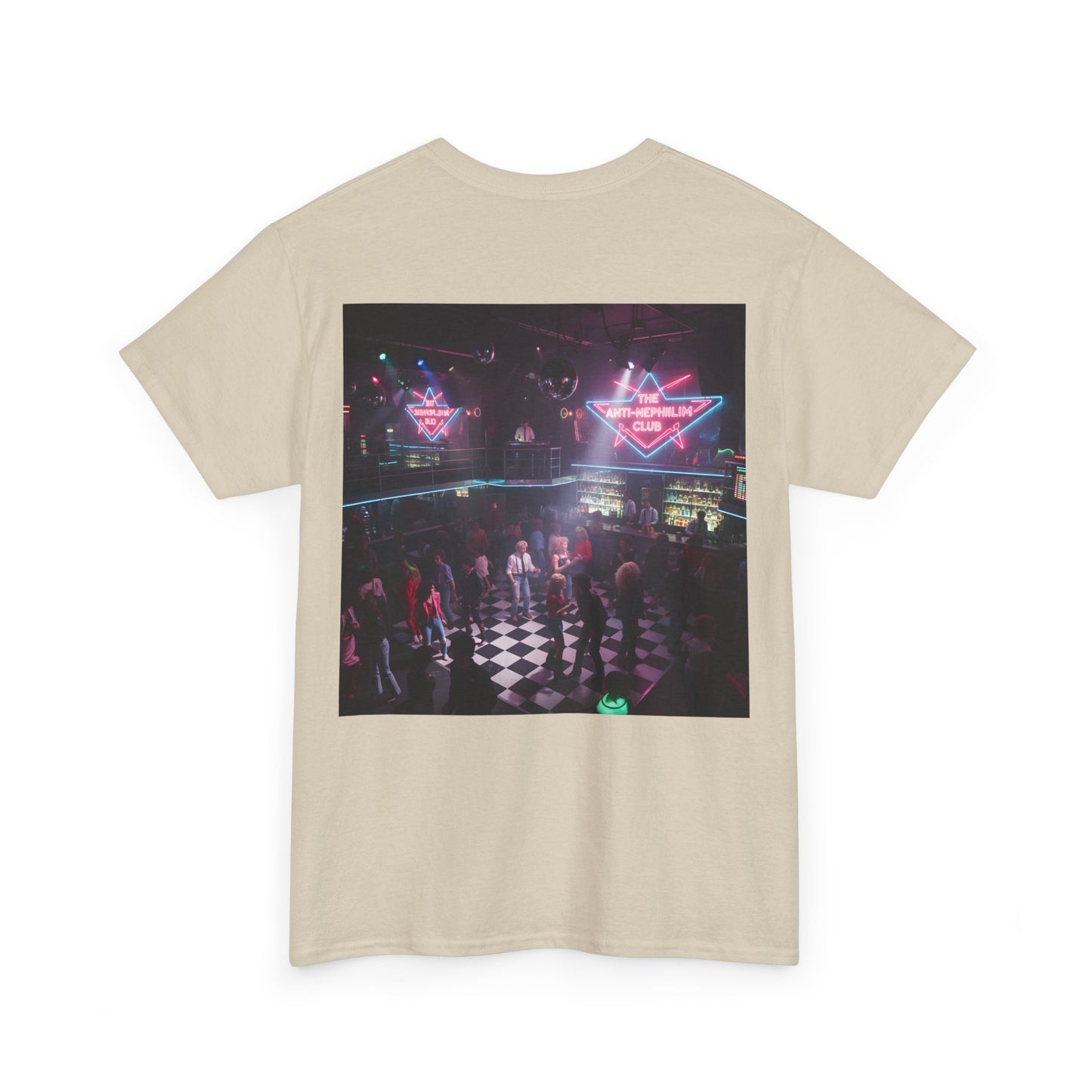Neon 80s anti nephilim nightclub t shirt (unisex), Kirk Ave. Apparel