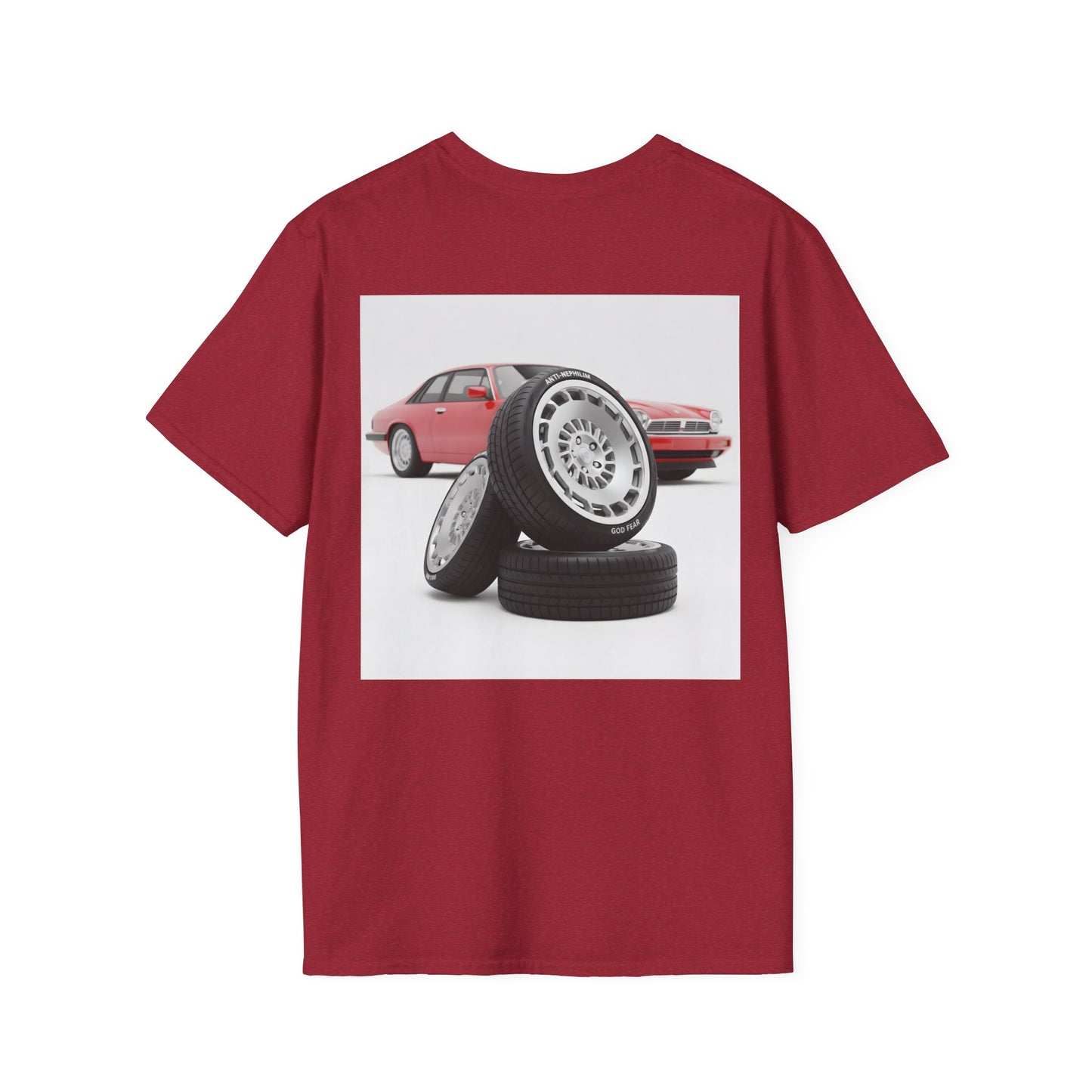 Retro sports car anti nephilim t shirt (unisex), Kirk Ave. Apparel