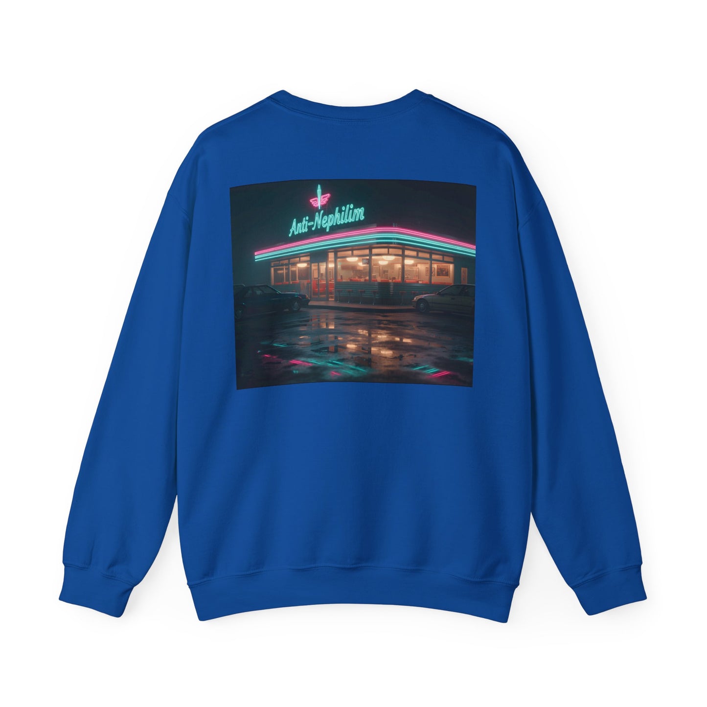 Retro diner anti nephilim sweatshirt (unisex), Kirk Ave. Apparel