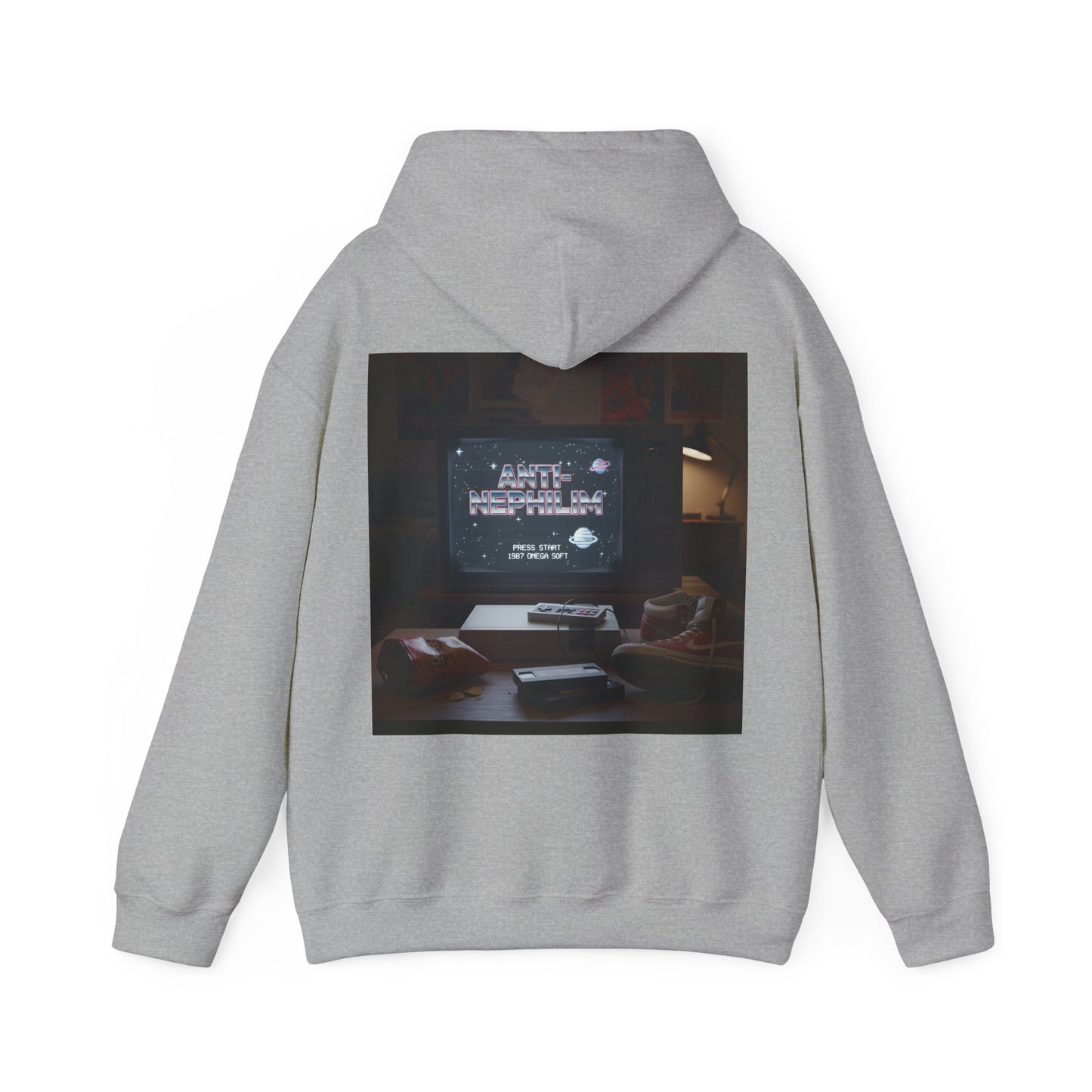 Retro gamer anti-nephilim hoodie (unisex), Kirk Ave. Apparel