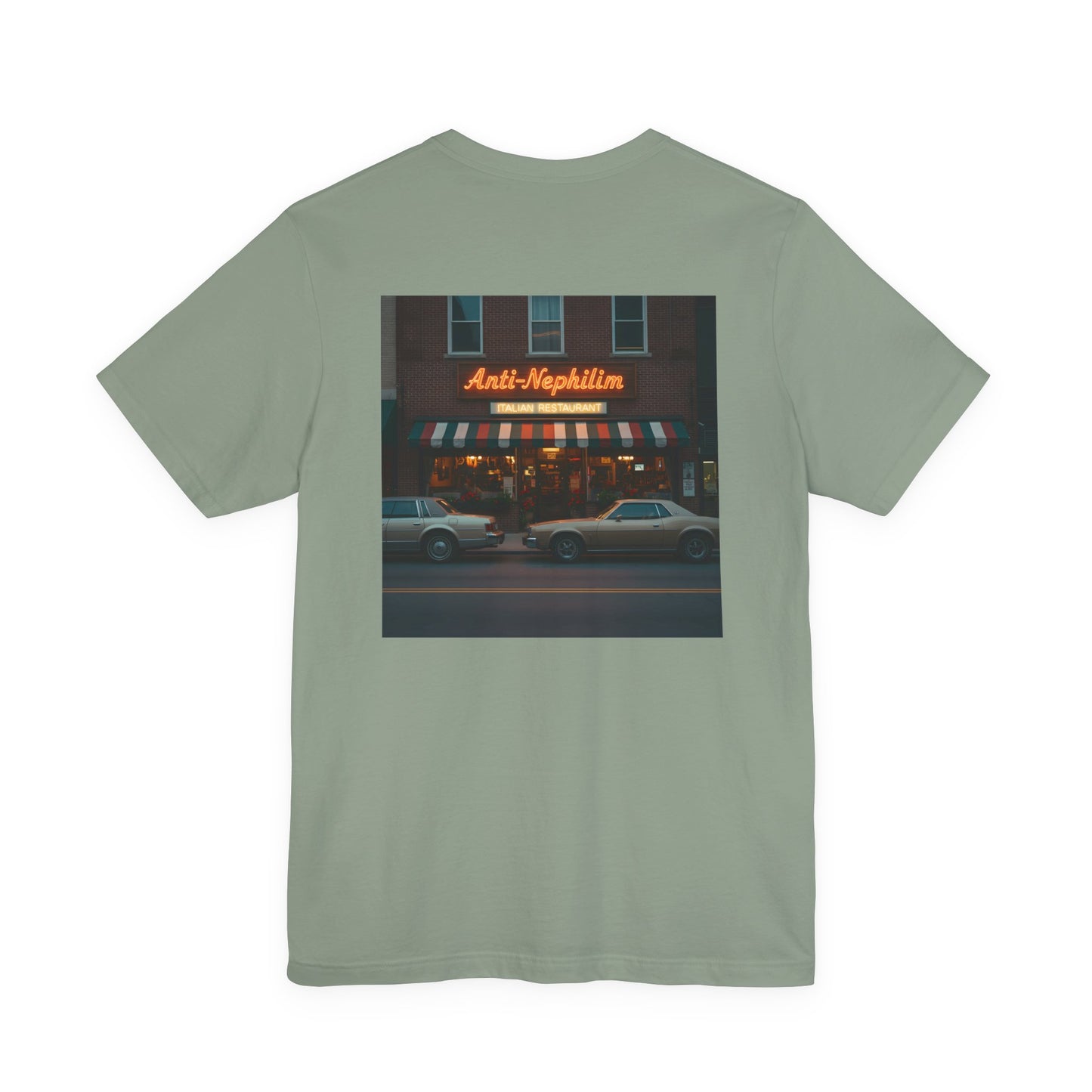 Retro neon NYC Italian anti nephilim t shirt (unisex), Kirk Ave. Apparel