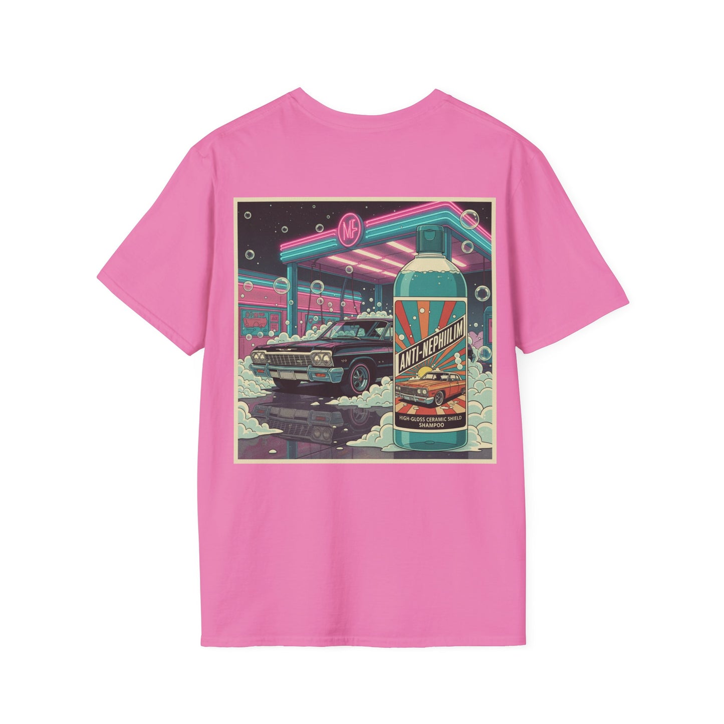 Retro neon car wash t shirt - Kirk Ave. Apparel