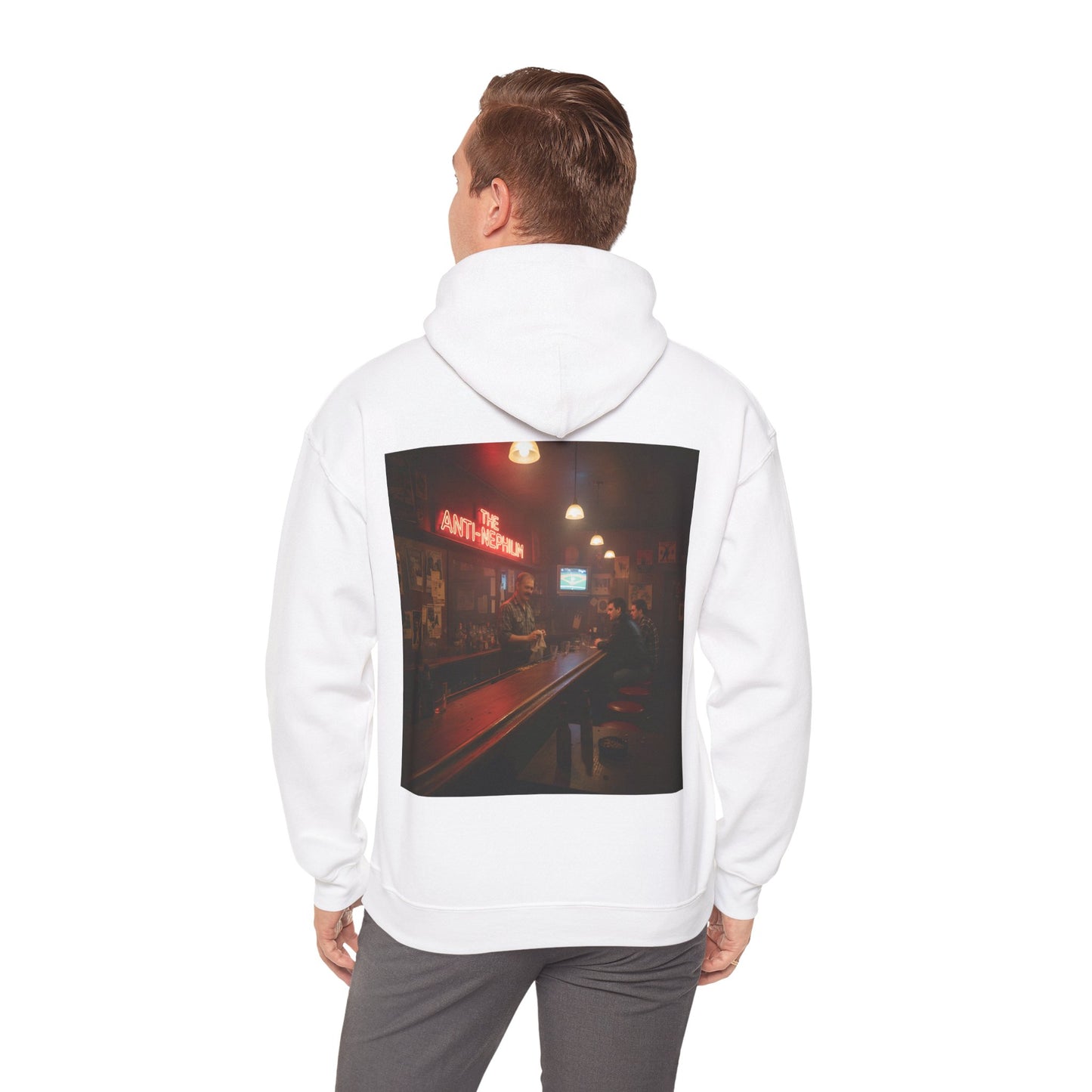 Retro neon dive bar anti nephilim hoodie (unisex), Kirk Ave. Apparel