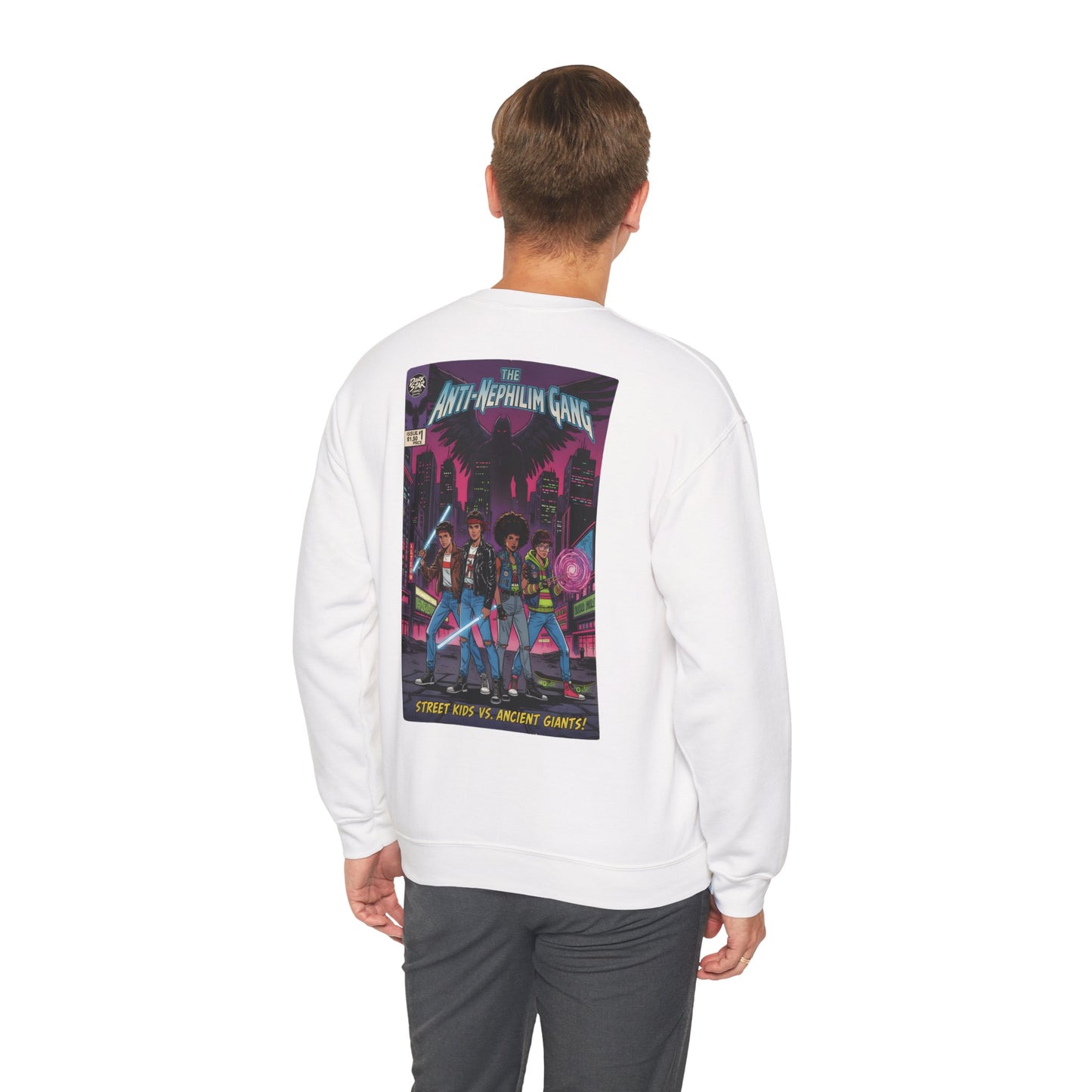 Retro comic anti nephilim sweatshirt (unisex), Kirk Ave. Apparel