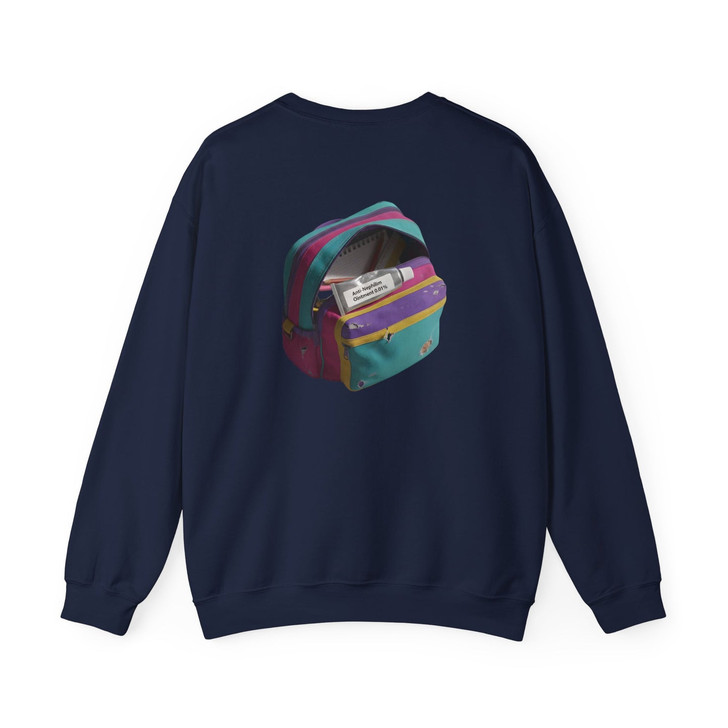90s schoolbag anti nephilim sweatshirt (unisex), Kirk Ave. Apparel