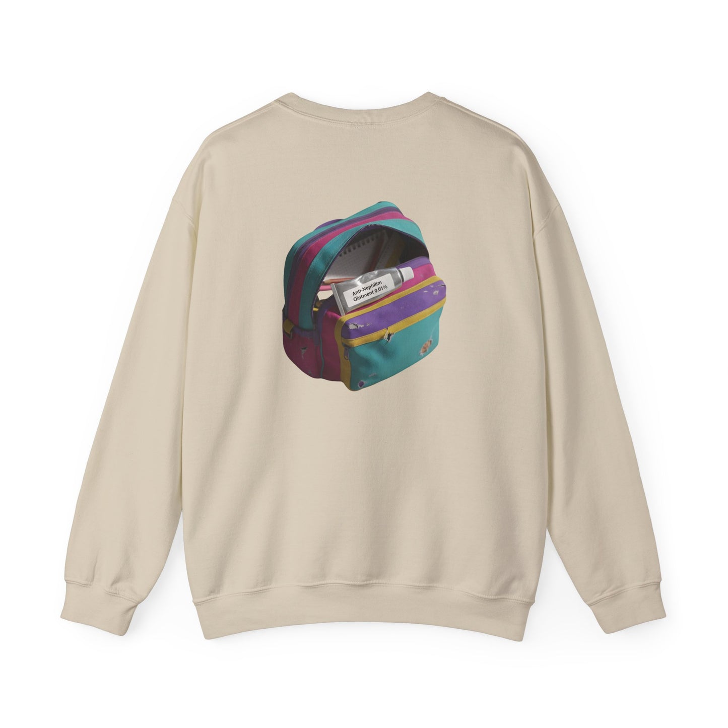 90s schoolbag anti nephilim sweatshirt (unisex), Kirk Ave. Apparel