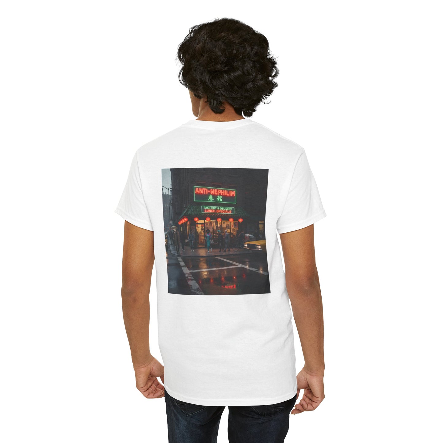 Retro neon NYC Chinese t shirt (unisex), Kirk Ave. Apparel