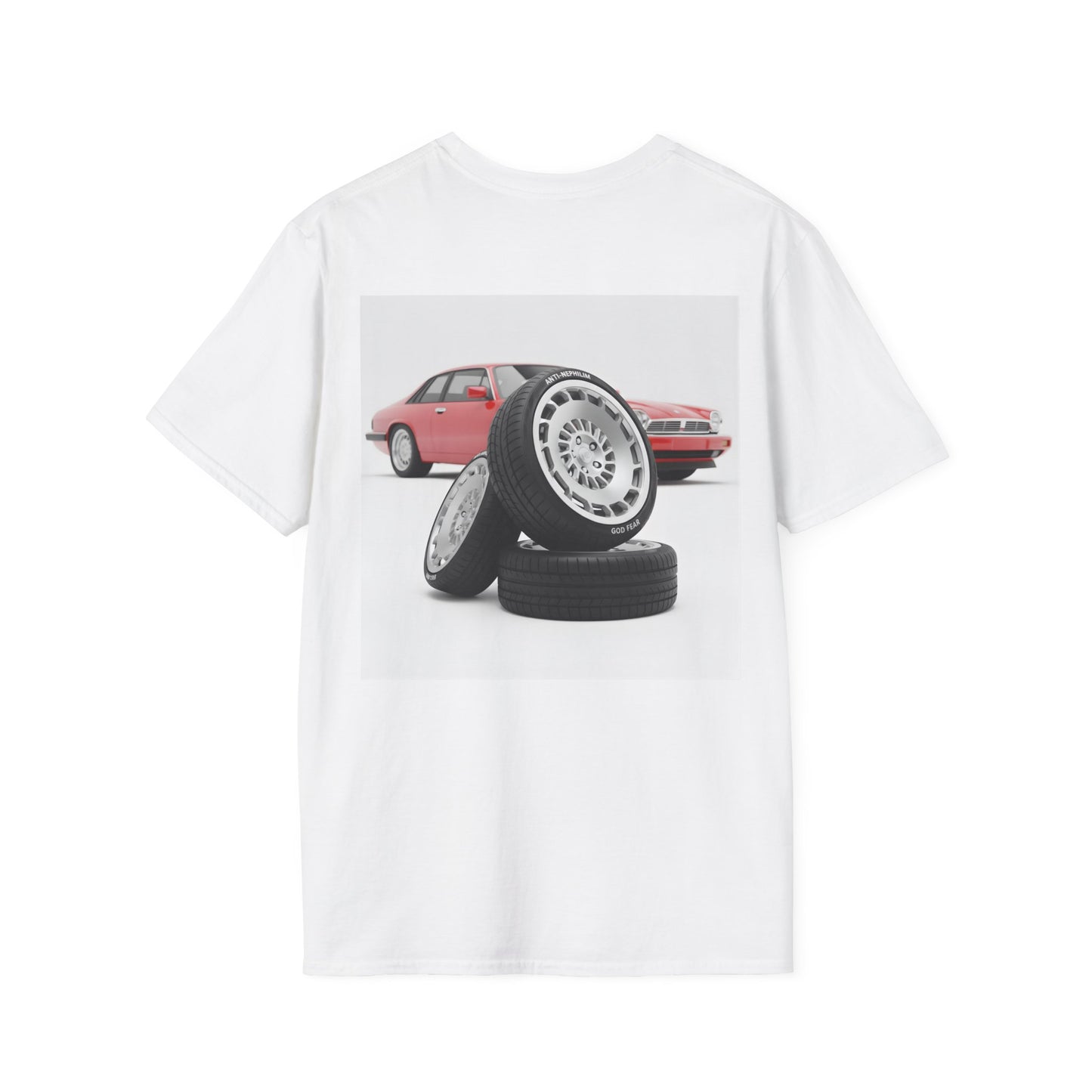 Retro sports car anti nephilim t shirt (unisex), Kirk Ave. Apparel