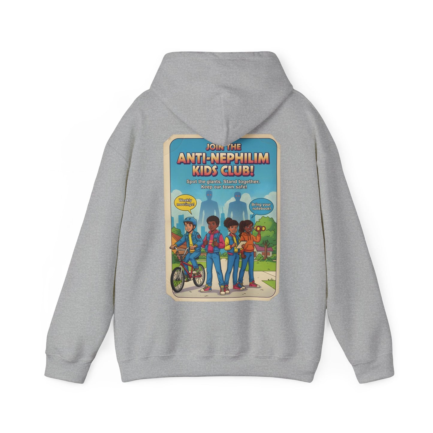 Retro anti nephilim kids club hoodie (unisex), Kirk Ave. Apparel
