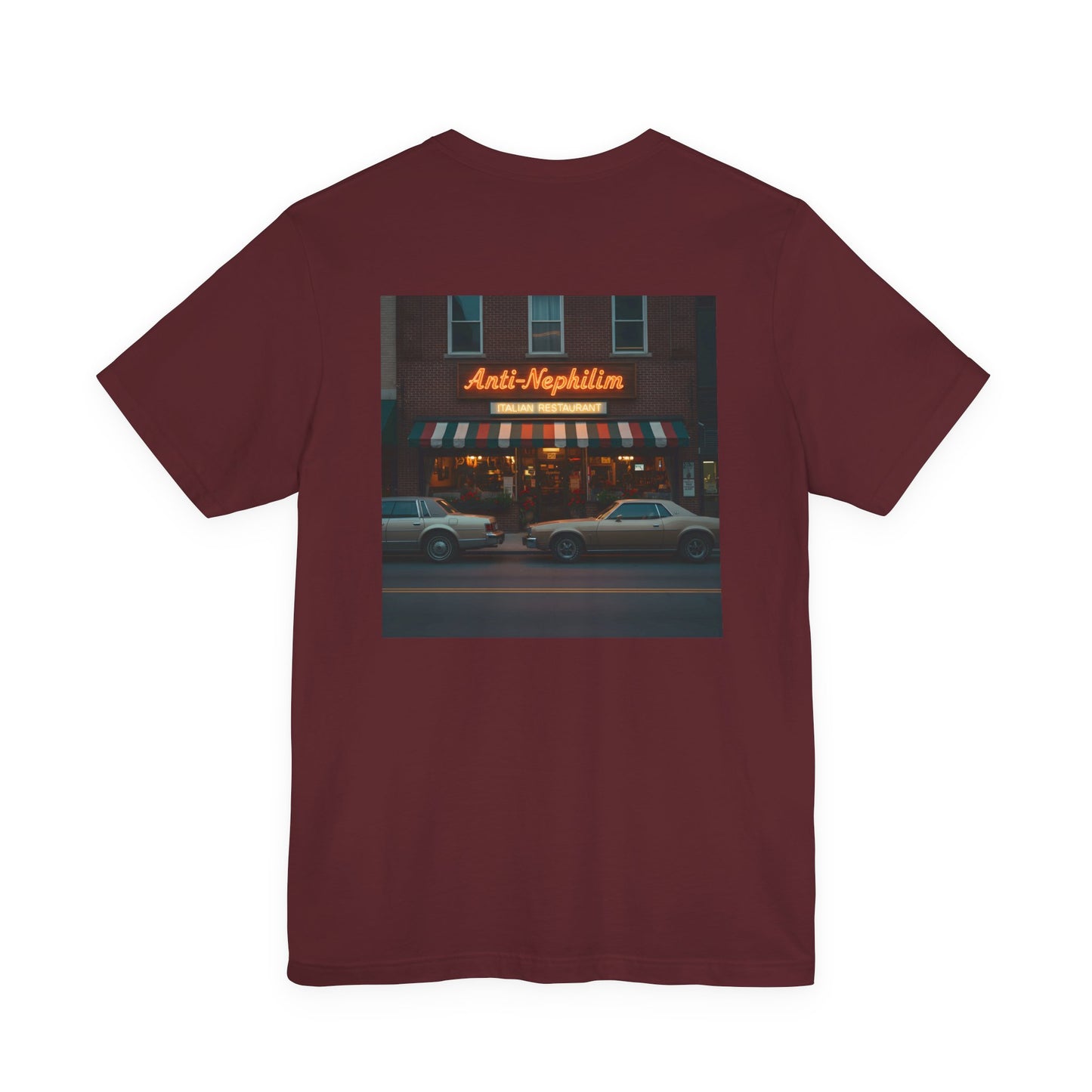 Retro neon NYC Italian anti nephilim t shirt (unisex), Kirk Ave. Apparel