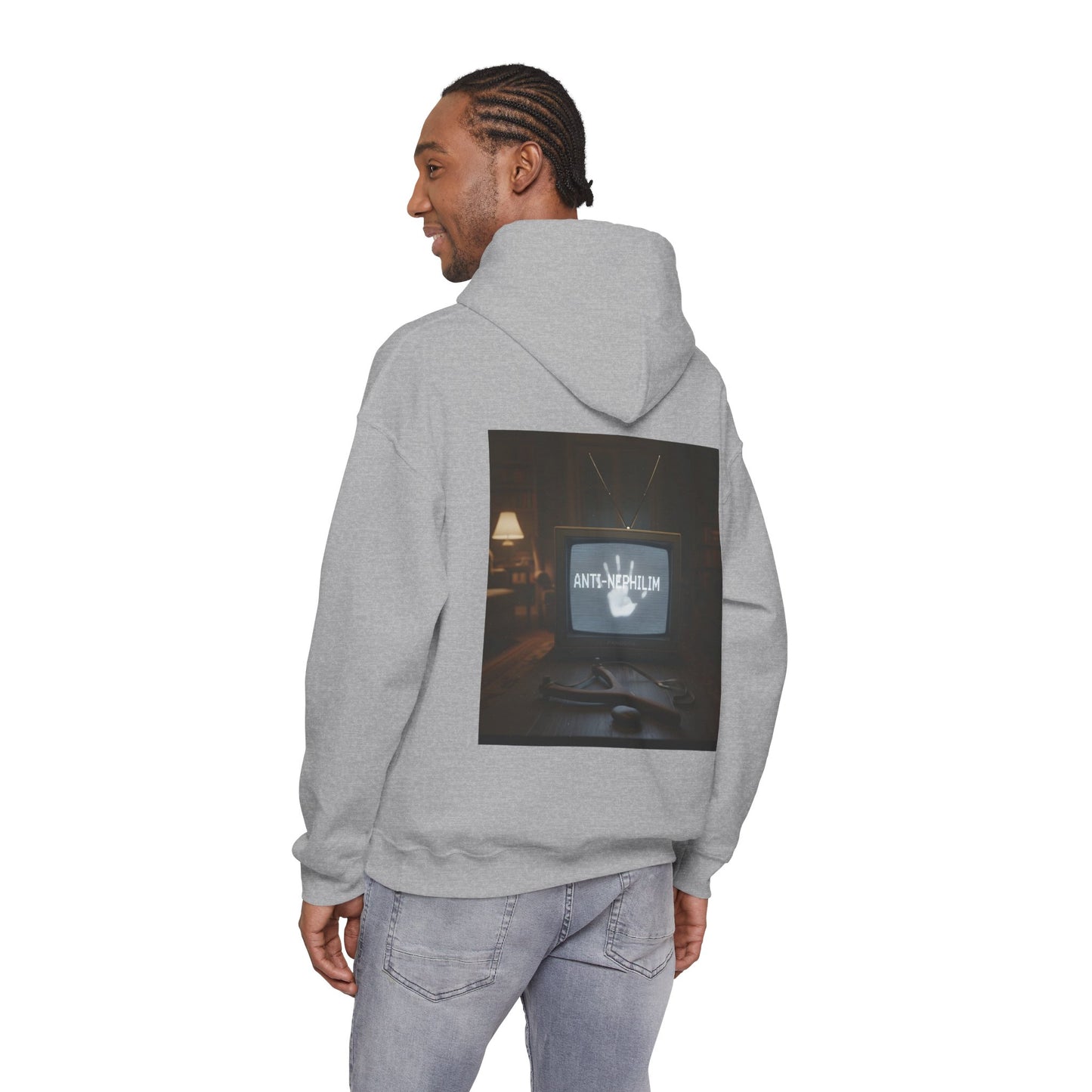 Retro TV anti nephilim hoodie (unisex), Kirk Ave. Apparel