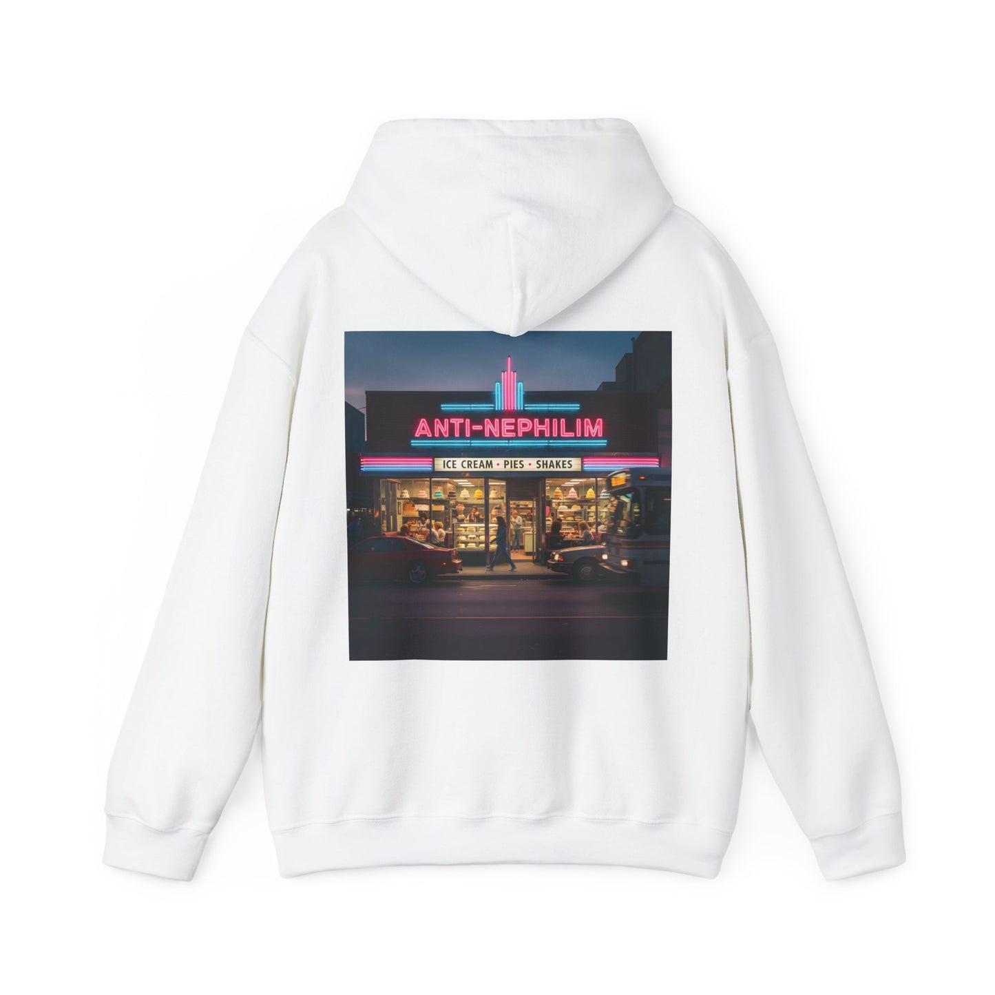 Retro dessert diner anti nephilim hoodie (unisex), Kirk Ave. Apparel