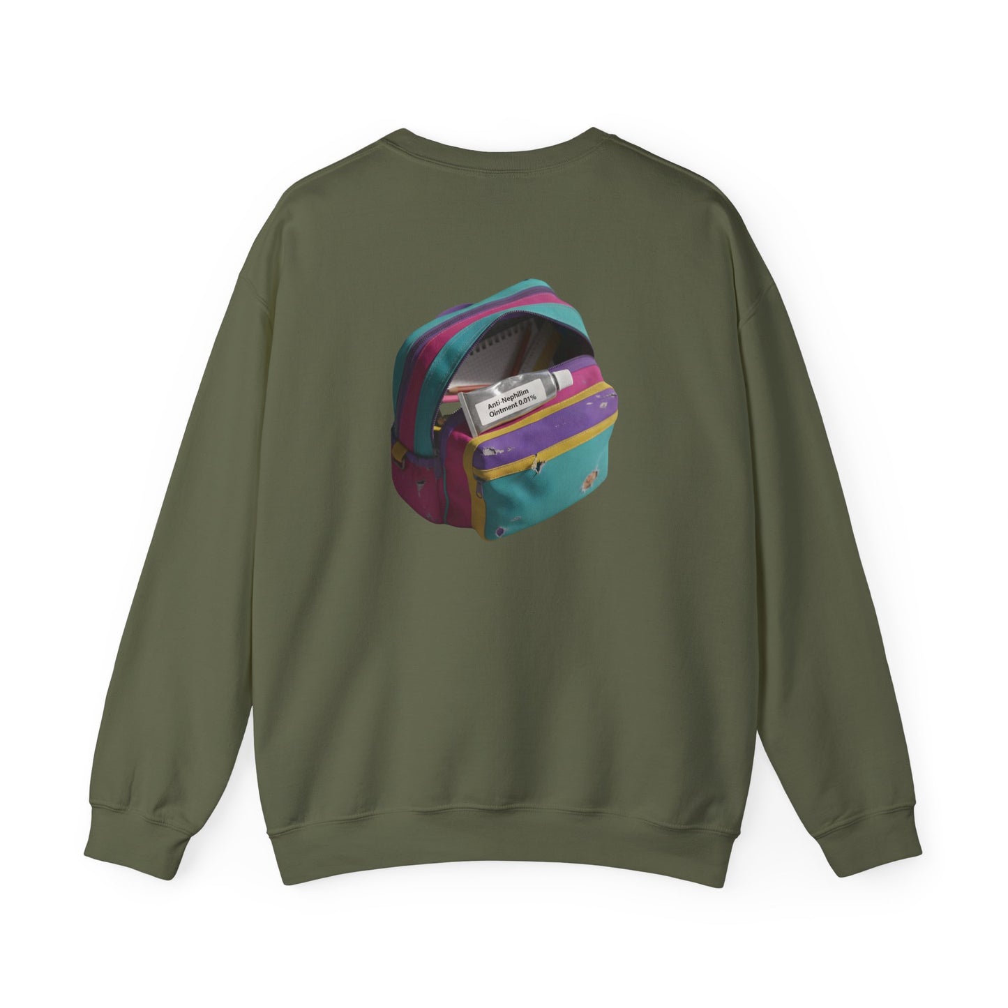 90s schoolbag anti nephilim sweatshirt (unisex), Kirk Ave. Apparel