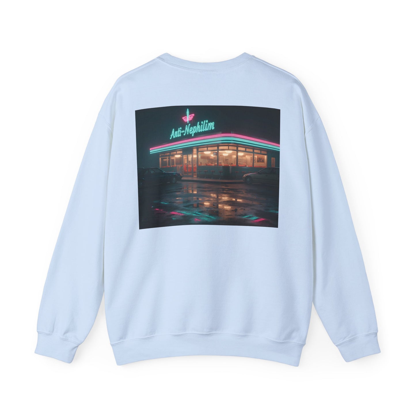 Retro diner anti nephilim sweatshirt (unisex), Kirk Ave. Apparel