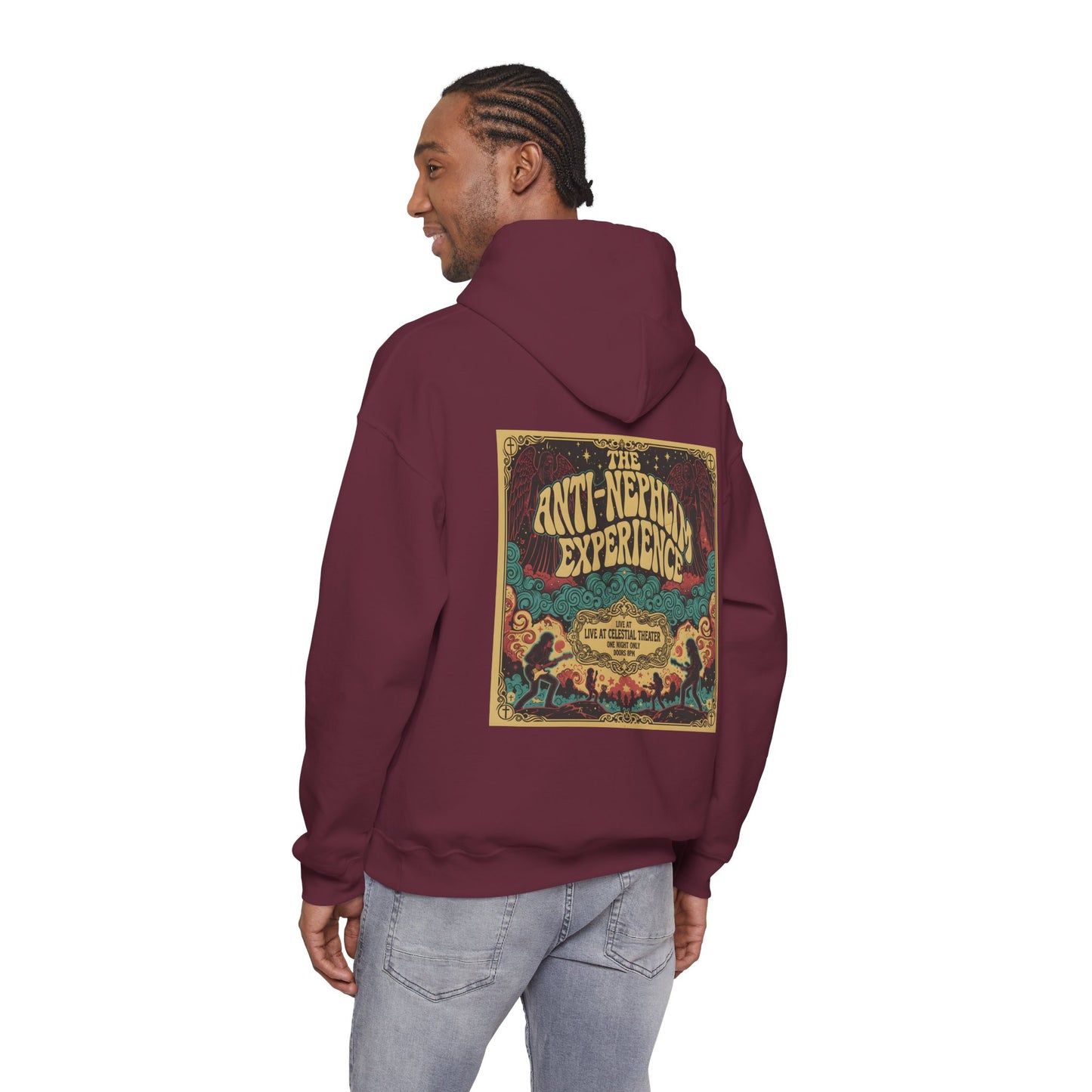 Retro concert poster anti nephilim hoodie (unisex), Kirk Ave. Apparel