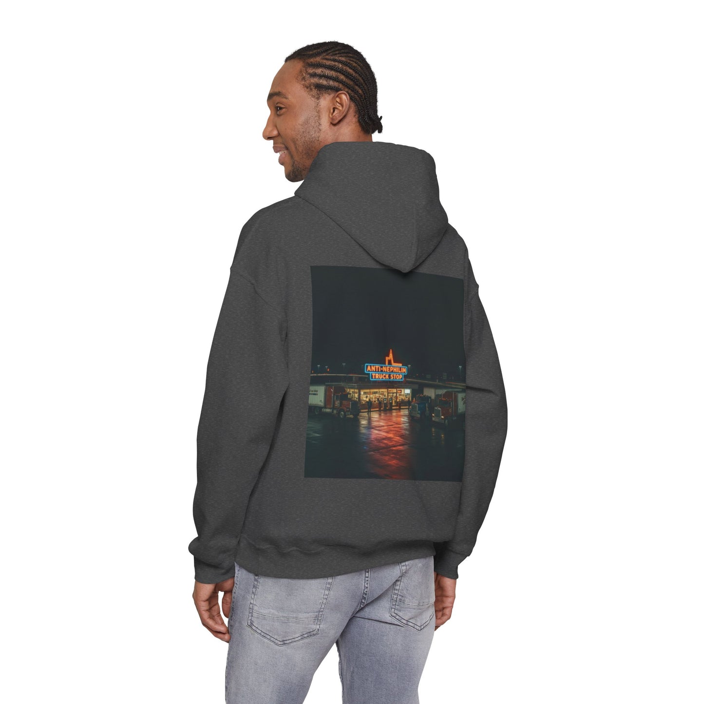 Retro truck stop anti nephilim hoodie (unisex), Kirk Ave. Apparel