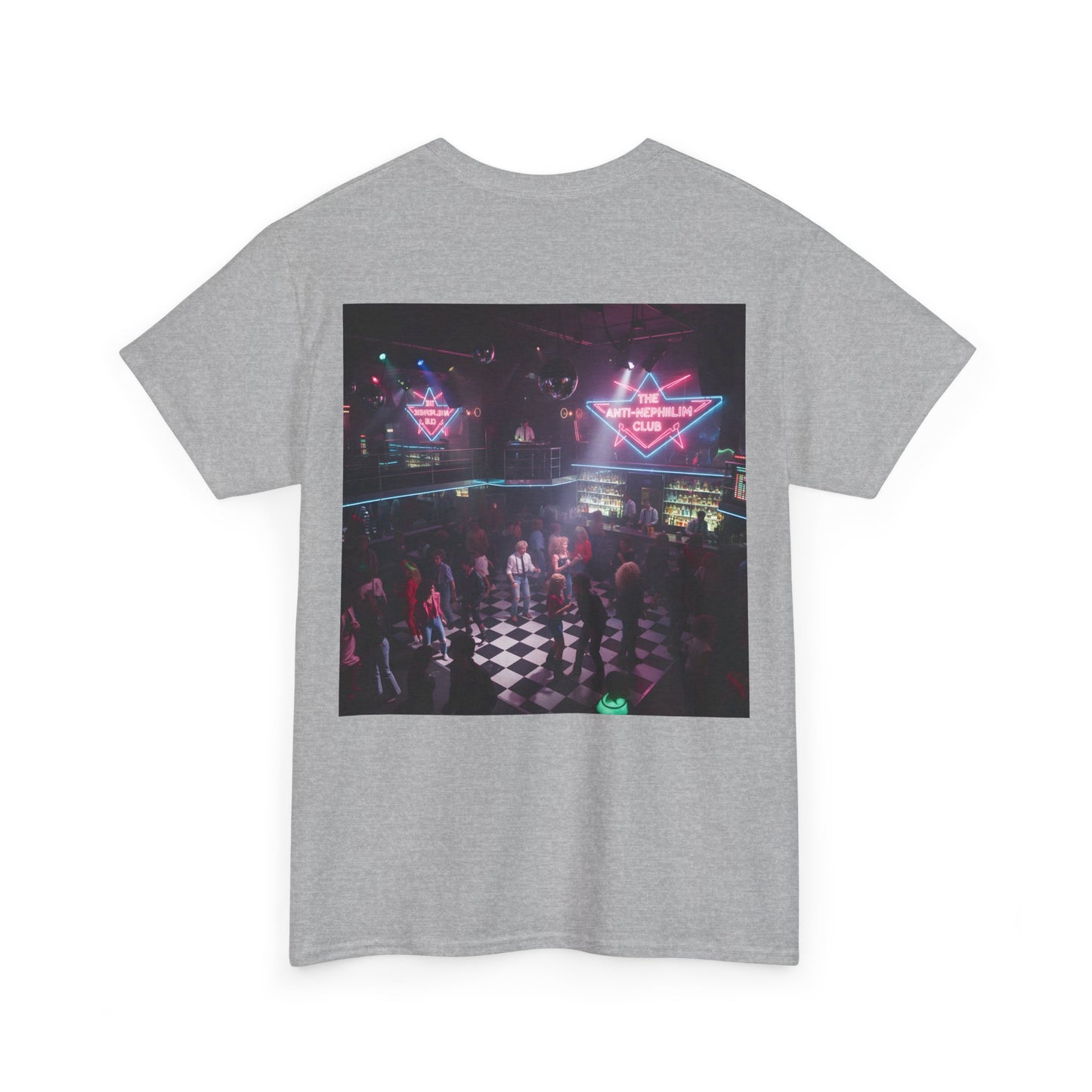 Neon 80s anti nephilim nightclub t shirt (unisex), Kirk Ave. Apparel