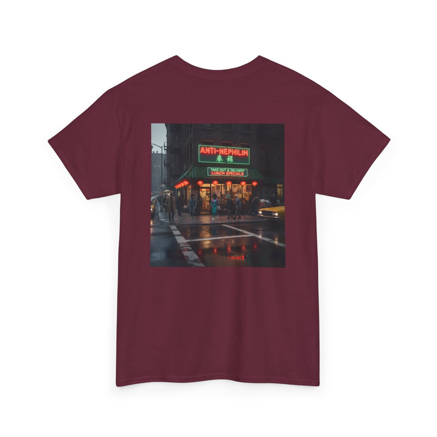 Retro neon NYC Chinese t shirt (unisex), Kirk Ave. Apparel