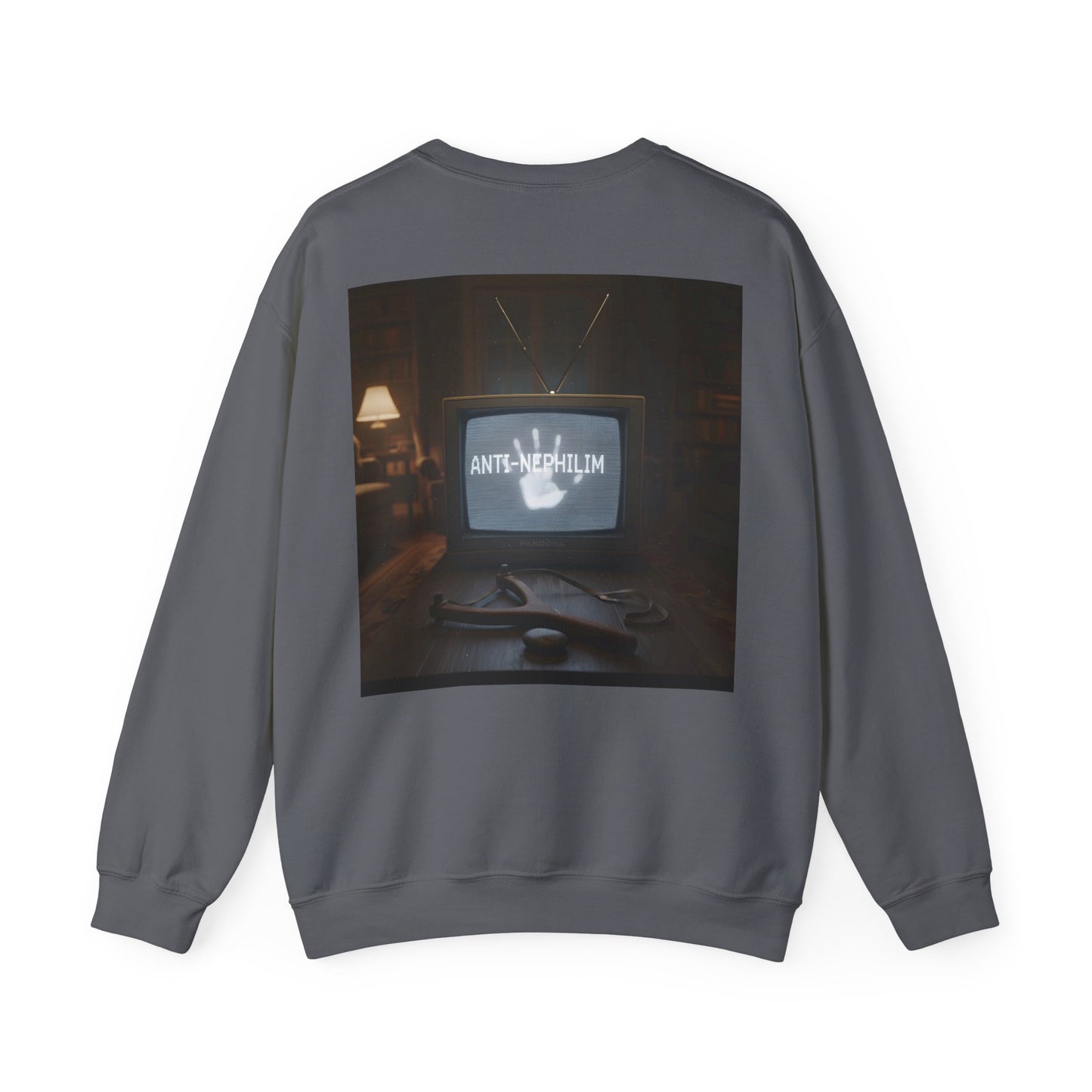 Retro TV anti nephilim sweatshirt (unisex), Kirk Ave. Apparel