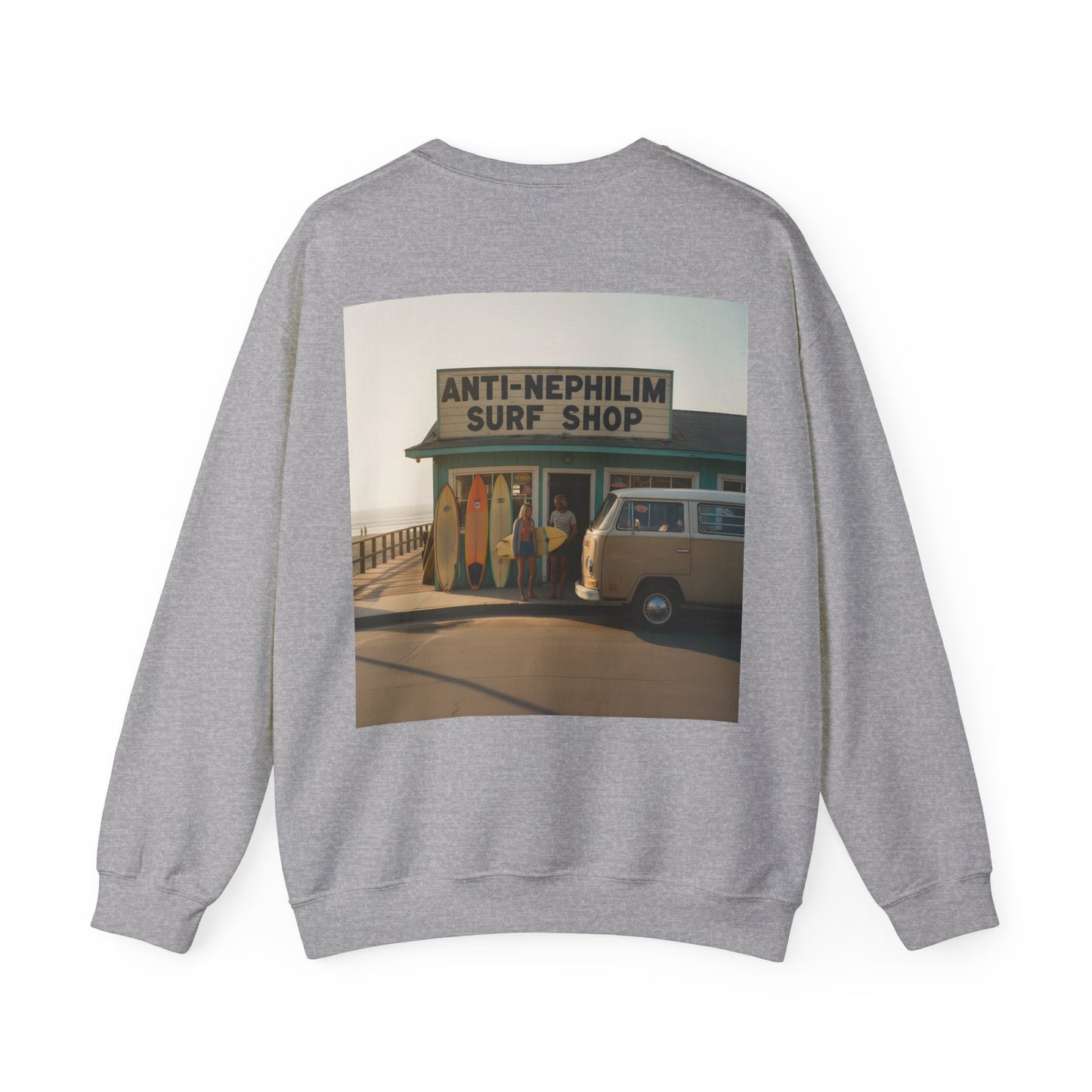 Retro surf anti nephilim sweatshirt (unisex), Kirk Ave. Apparel