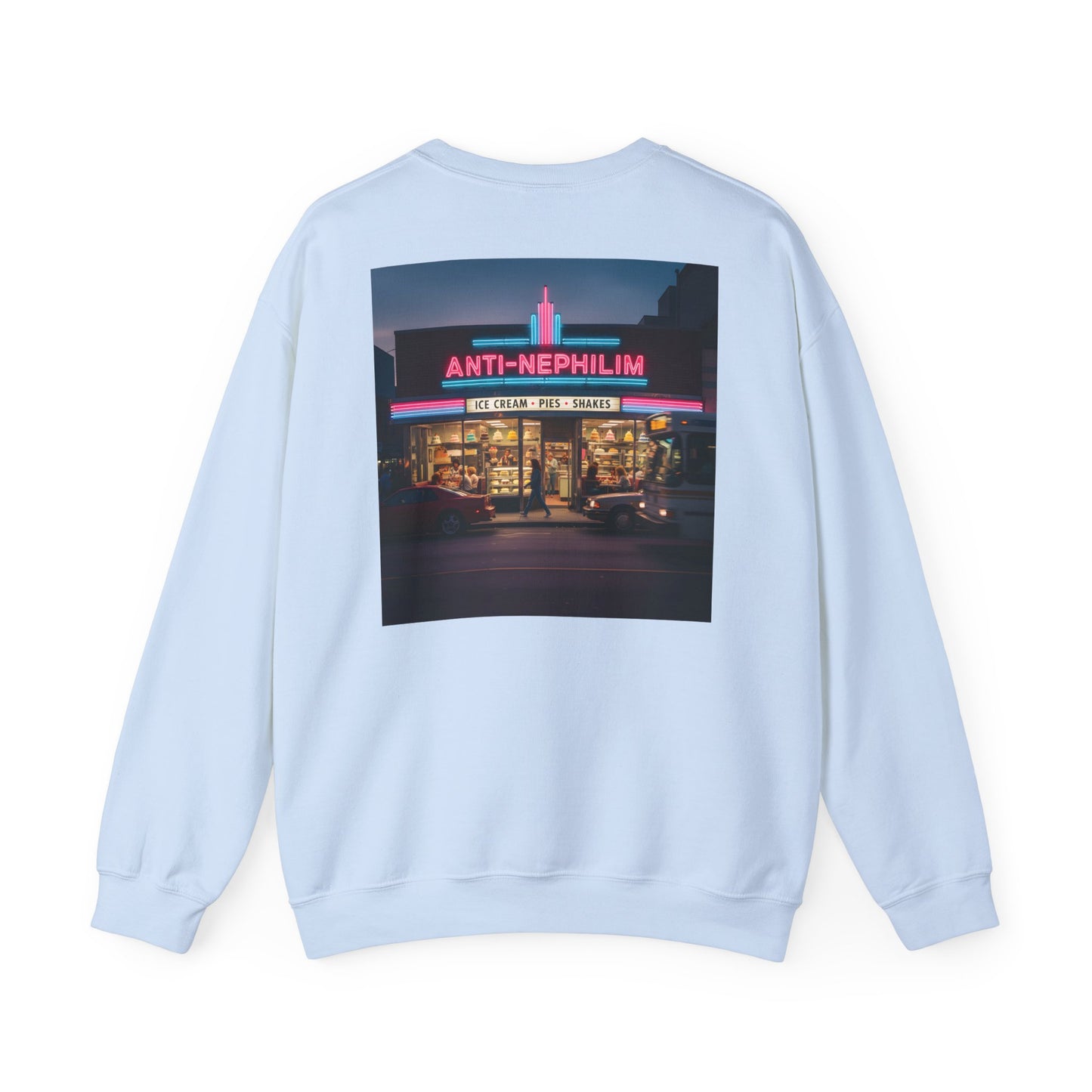 Retro dessert diner anti nephilim sweatshirt (unisex), Kirk Ave. Apparel